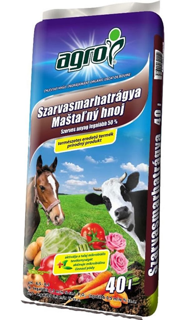 AG-0260-0008-040 – AGRO Szarvasmarhatrágya 40l