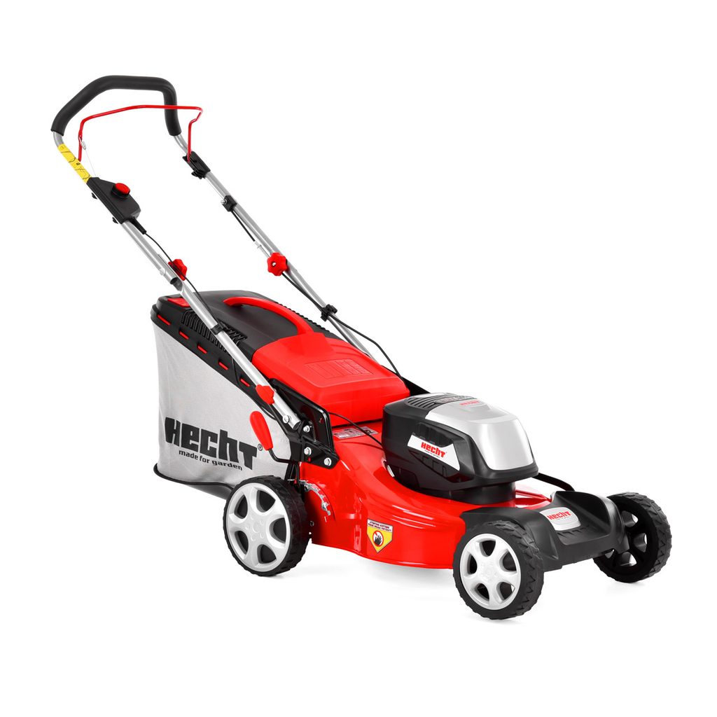 HECHT 5041 – Akkumulátoros hajtás nélküli fűnyíró, akku+töltő nem tartozék, munkaszélesség: 41 cm, gyűjtőkosár: 50 l