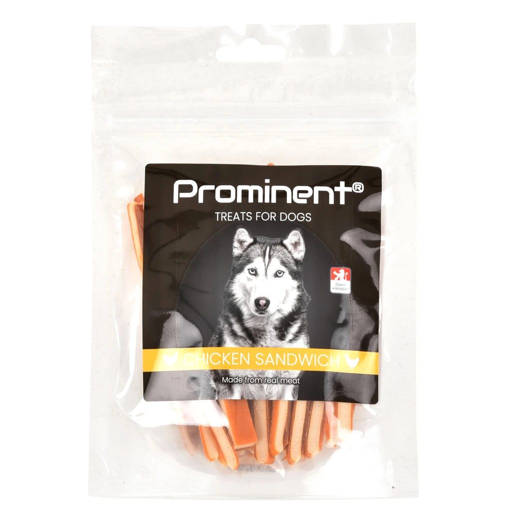 054194 – PROMINENT Chicken Sandwich, kutyacsemege, csikerhús ízű, 80 g