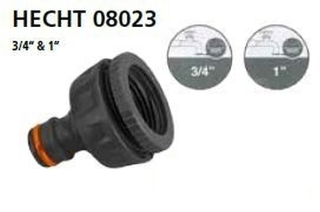 HECHT 08023 – Locsoló tömlővég csatlakozó 3/4" 1"